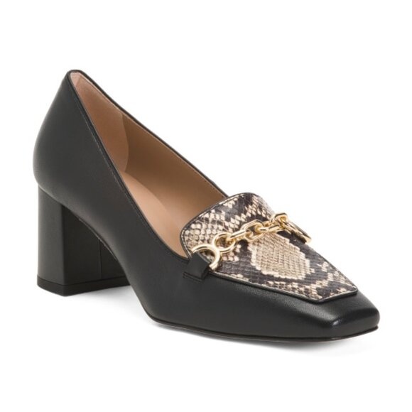 LK BENNETT Made In Spain Leather Johanna Snaffle Court Heels